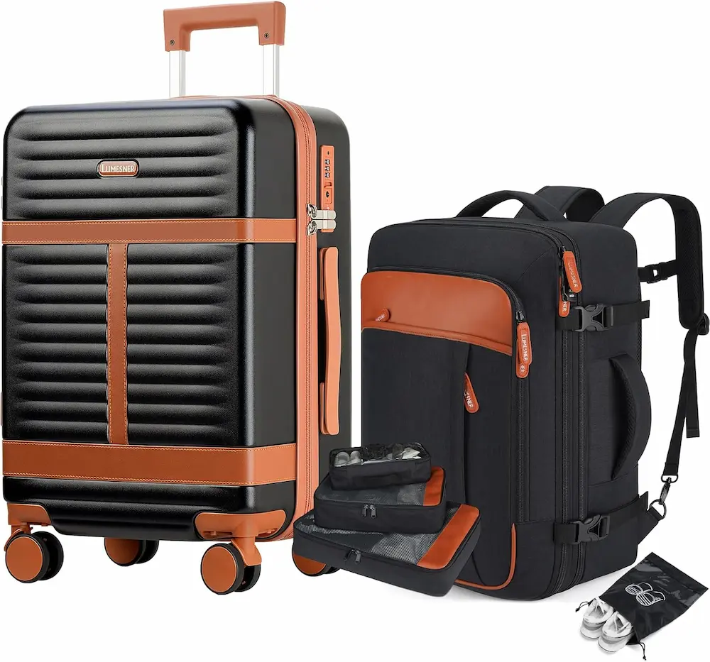 Lumesner 5 Piece Luggage Sets with Travel Backpac